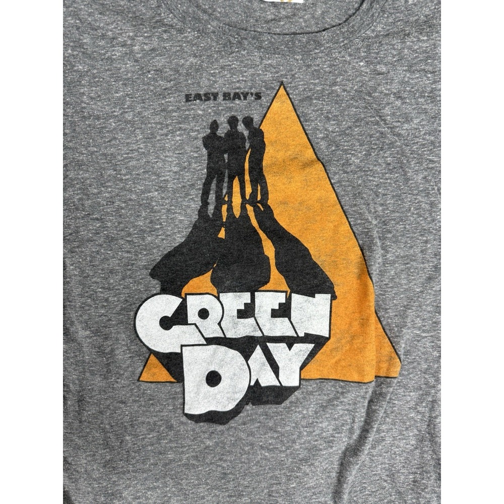 Letluv Womens Size Small Gray Green Day Band Retro Graphic Tee T-Shirt - Picture 3 of 8